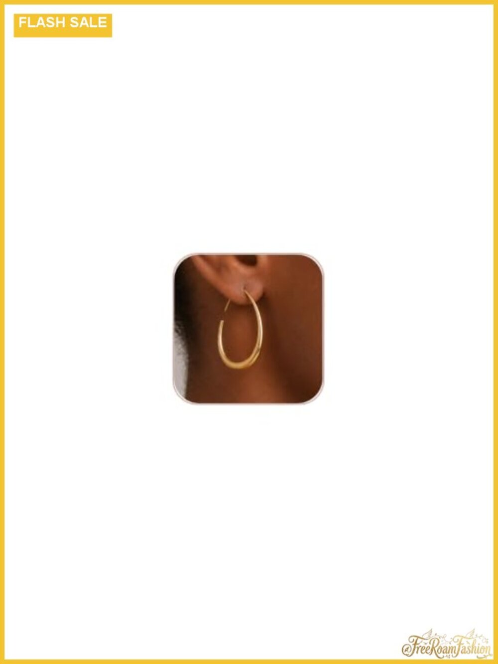 14K Gold Plated Hoop Earrings Hypoallergenic Stainless Steel